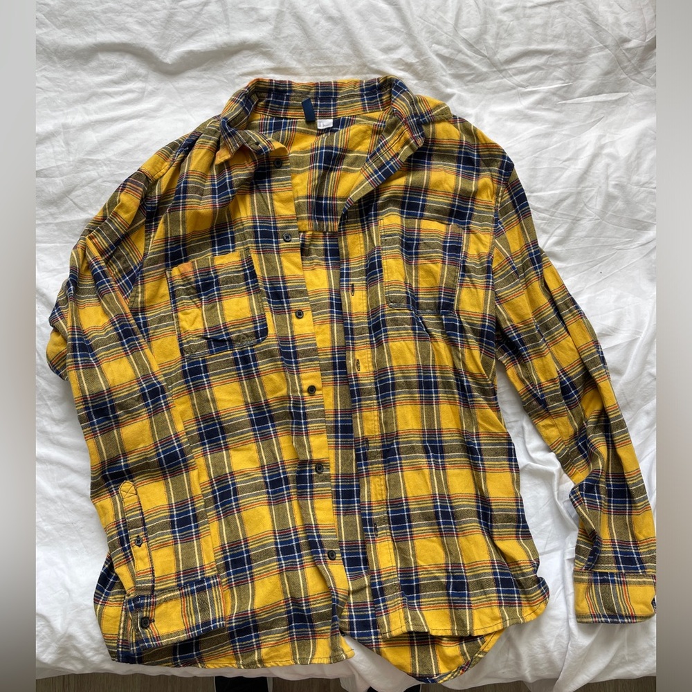Divided by H & M Men's Cotton Long Sleeve Multicolor Collared Shirt